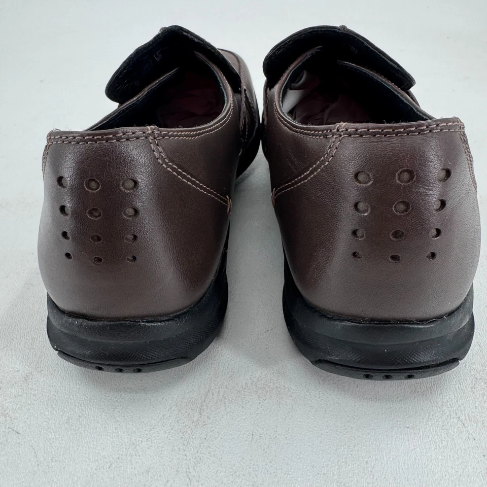 Clarks Wave Walk Zapatos Informales MUJERES Cuero Marrón Sin Cordones Caminar TALLA 9 Foto 4 de 4