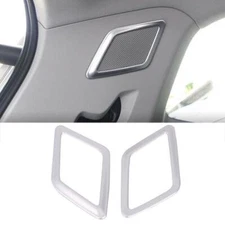 B Post Speaker Sticker Cover Trim 2* For Volkswagen Atlas 2018-2022 Matte Silver
