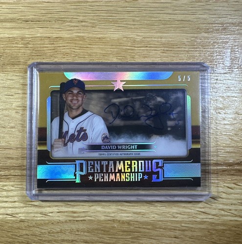 2023 Topps Fünf Sterne David Wright Pentamerous Penmanship Auto Gold #5/5 Mets