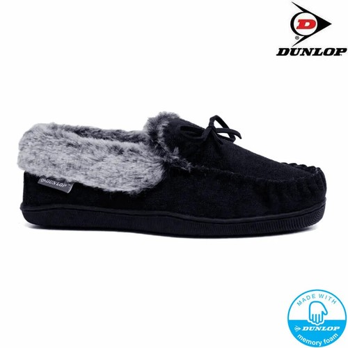 LADIES MEMORY FOAM MOCCASIN SLIPPERS FAUX SHEEPSKIN LOAFERS WARM LINED SHOES 3-8 - Picture 2 of 21