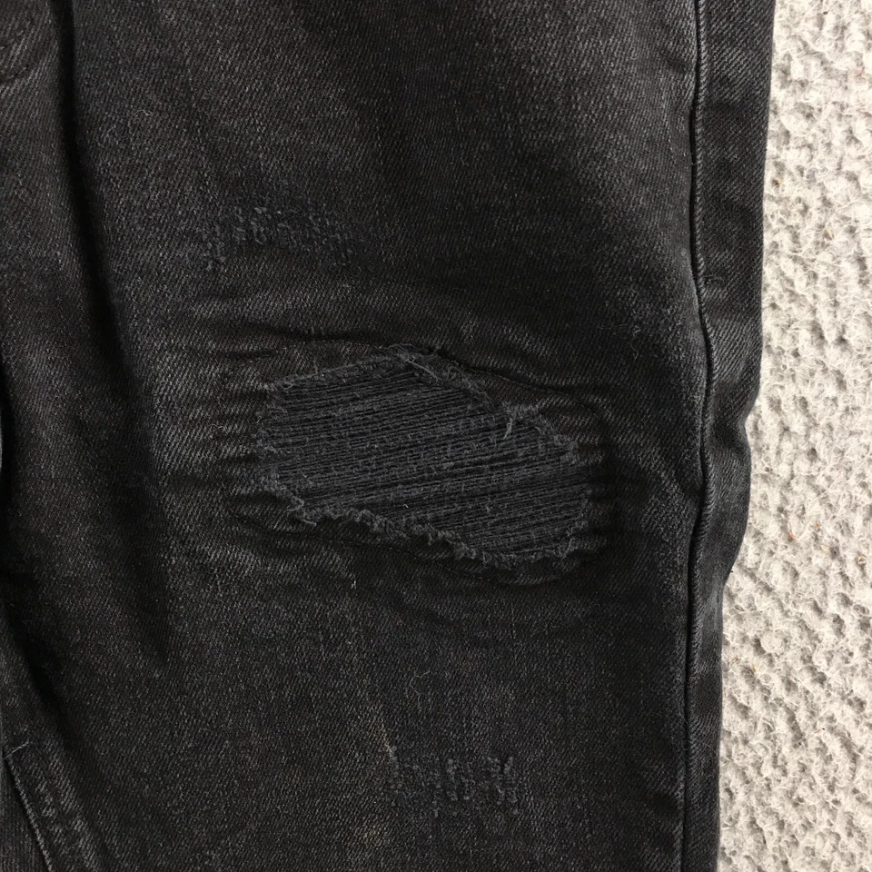 Bermudas cortas Pacsun más finas para hombre 31x30 (32x14 real) negras denim desgastadas Foto 4 de 4