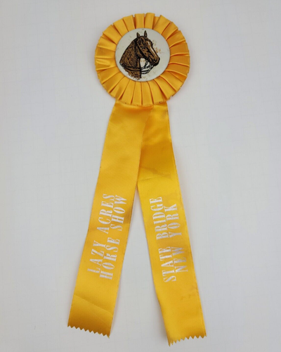 Vintage 1960s Yellow Ribbon Award Winner LAZY ACRES HORSE SHOW State Bride NY
