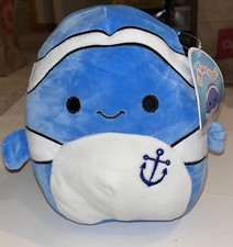 SQUISHMALLOW RICKY THE CLOWN FISH PLUSH BLUE 8" KELLYTOY 2020 SUMMER FUN New