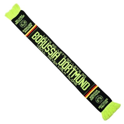 Official BORUSSIA DORTMUND LET'S GO YOU'LL NEVER WALK ALONE SCARF