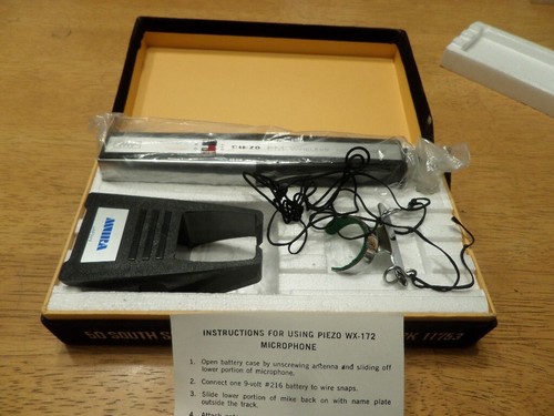 Vintage Piezo FM Funkmikrofon WX-172 Mikrofon mit Original Gehäuse NEU - Bild 4 von 4