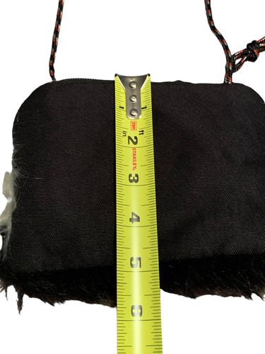 Borsa a mano Disney Minnie Mouse tracolla grigia nera pelliccia sintetica tracolla zip 2018 - Foto 7 di 9
