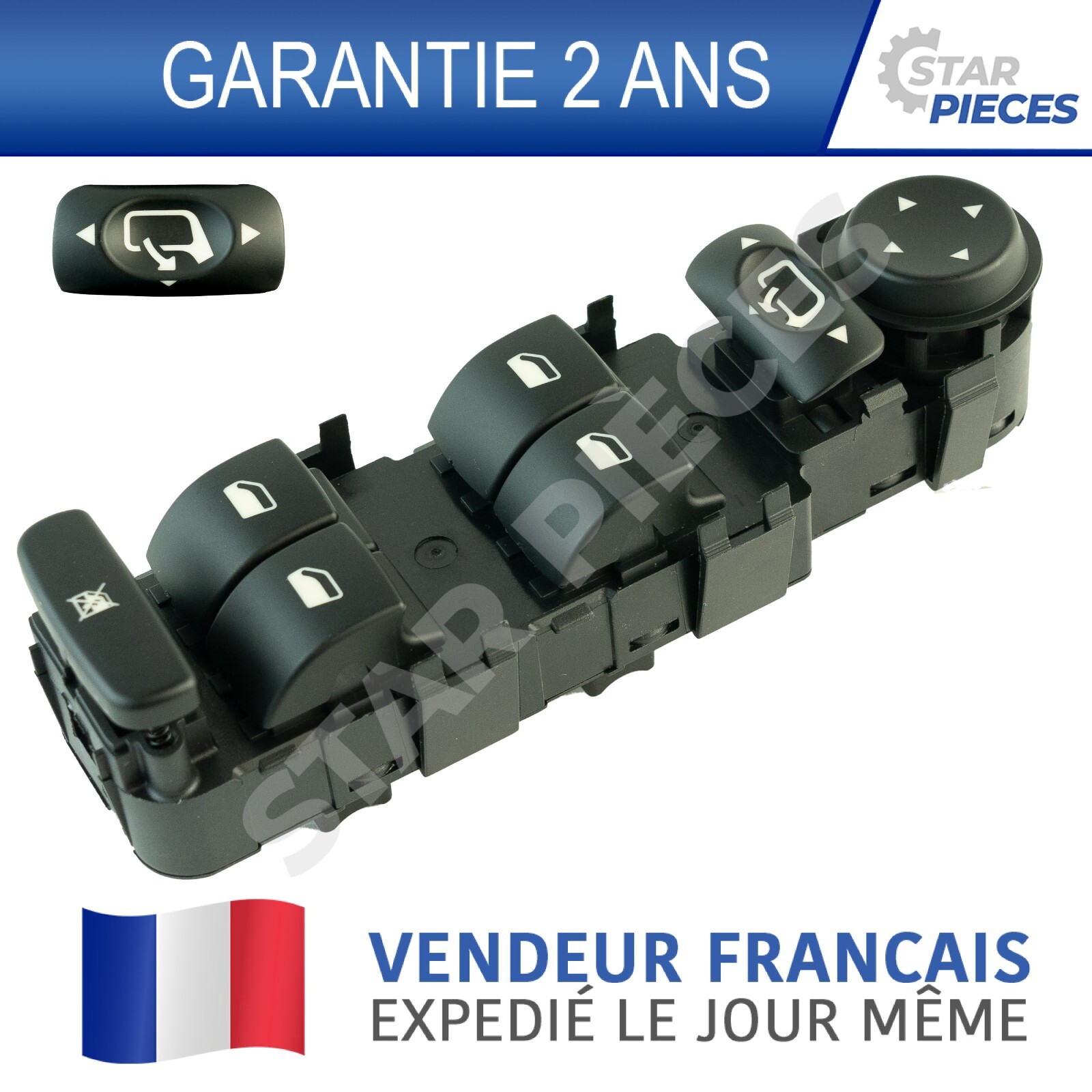 Commande lève-vitre avant gauche bloqué ? Réparez votre C4 ou 307 avec ce bloc 9 broches