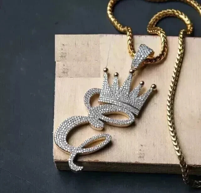 2.50 Ct Round Cut Moissanite Custom Letter 