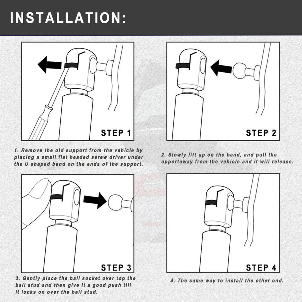 2x Rear Trunk Lift Support Struts for Lexus SC300 Lexus SC400 Soarer 91-00 - Изображение 4 из 4
