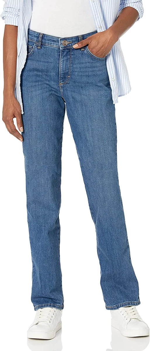 Lee women's instantly slims classic relaxed fit monroe straight leg jean cheap