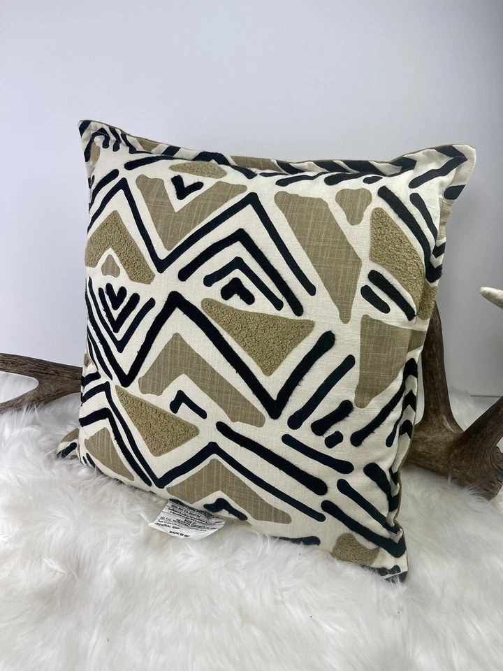 Threshold Target Geometric Black Tan Safari Accent Throw Pillow 18”  - Image 4 of 4