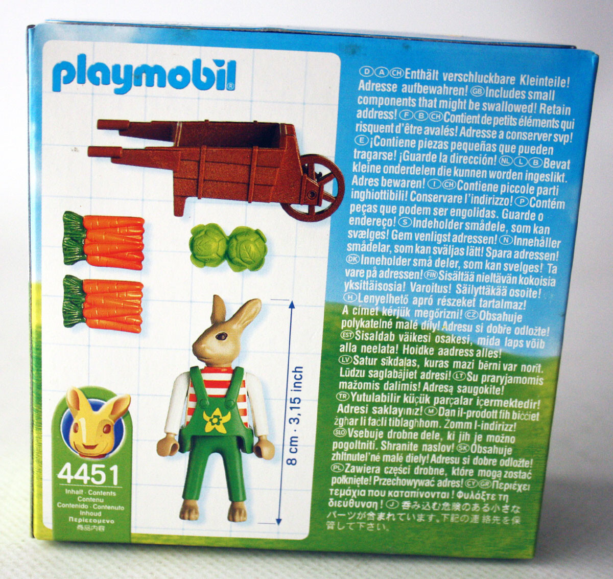 RARE 2003 PLAYMOBIL 4451 EASTER BUNNY WITH WHEEL BARROW NEW SEALED