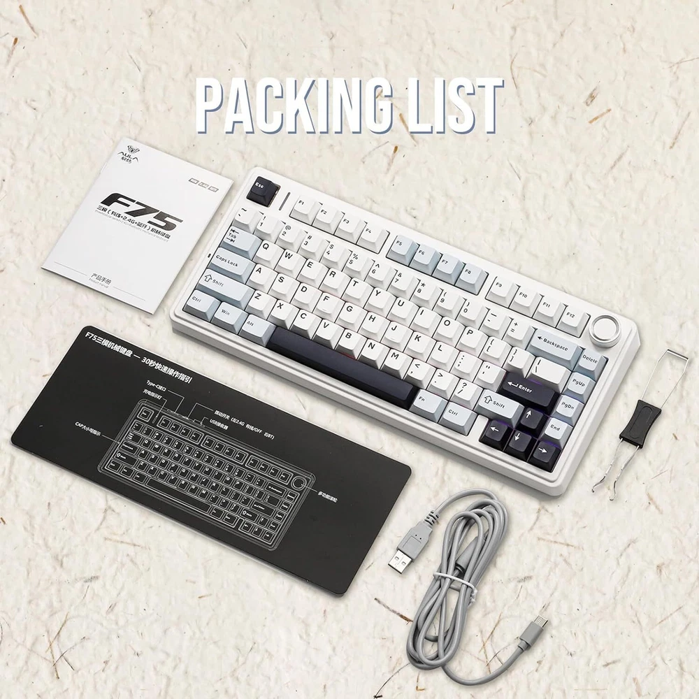 75% Wireless Hot-Swappable Mechanical Gaming Keyboard for Precision Play