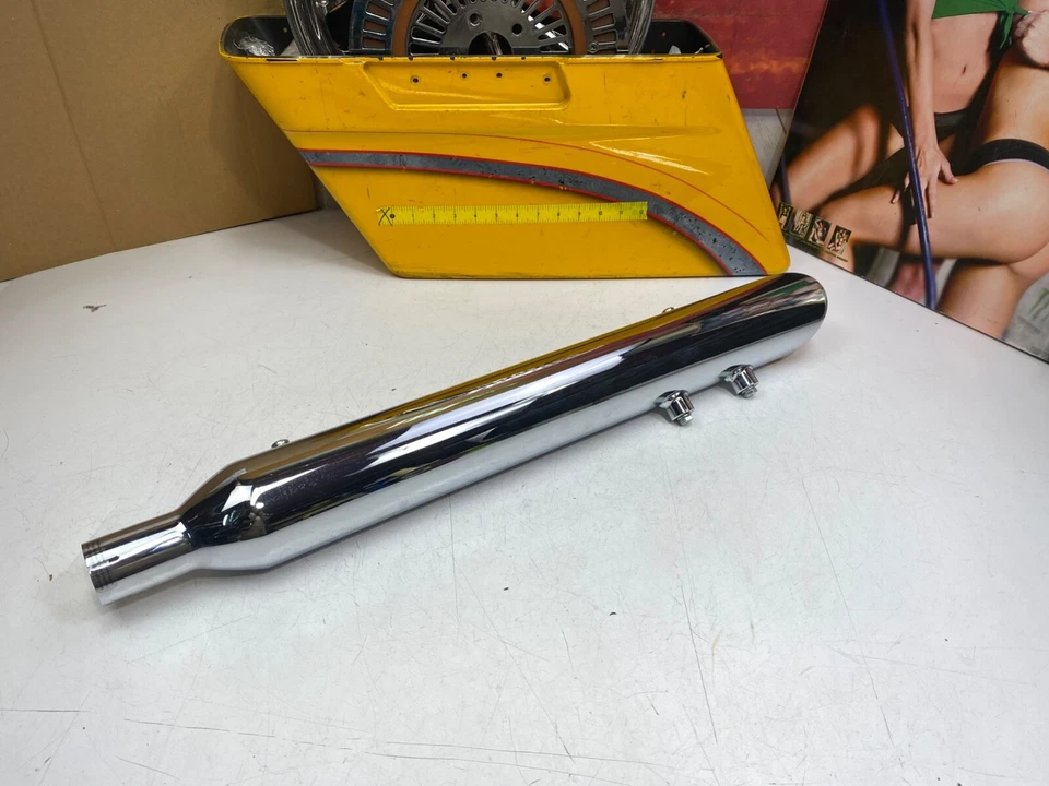 Silenciador Big Louis 94-16 Harley Touring Rush Racing lado izquierdo corte baloney Foto 4 de 4