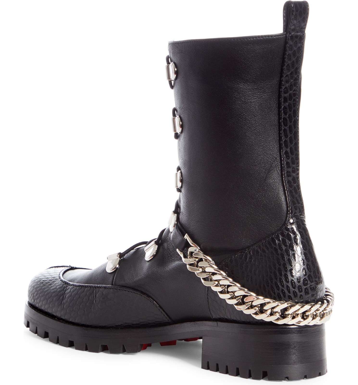 Christian Louboutin Guarda Chain Strap Combat Boots Size 40 New $1395 image 3