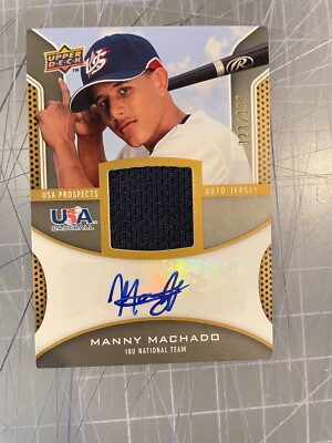 2009 UD USA PROSPECTS MANNY MACHADO ORIOLES AUTO ROOKIE PATCH CARD 323/399