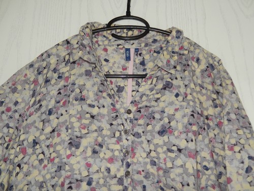 CECIL BLUSE HEMD TUNIKA GR. XXL ZART LILA GEMUSTERT BAUMWOLLE - Bild 9 von 10