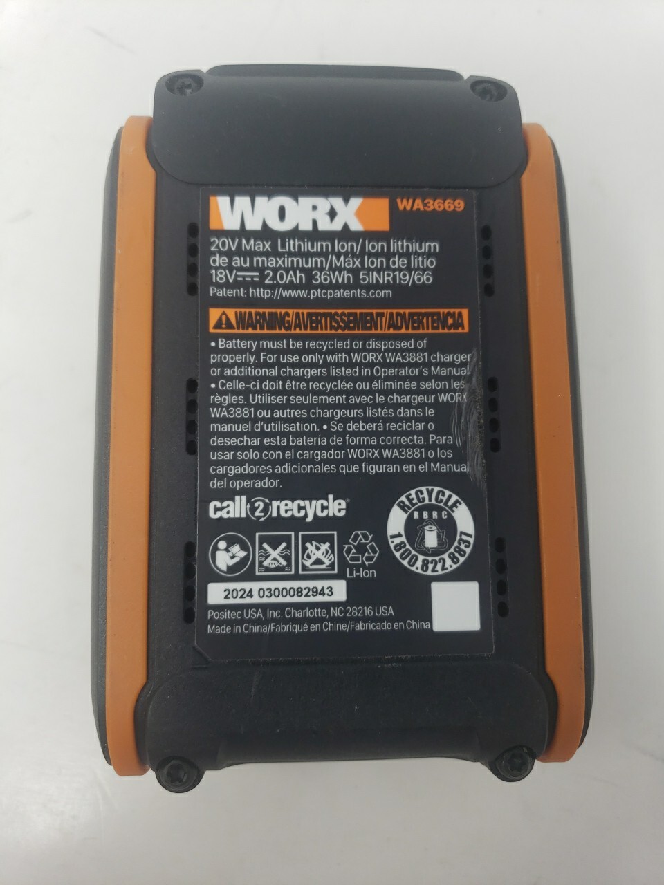 Worx WA3669 20V Max Lithium Ion