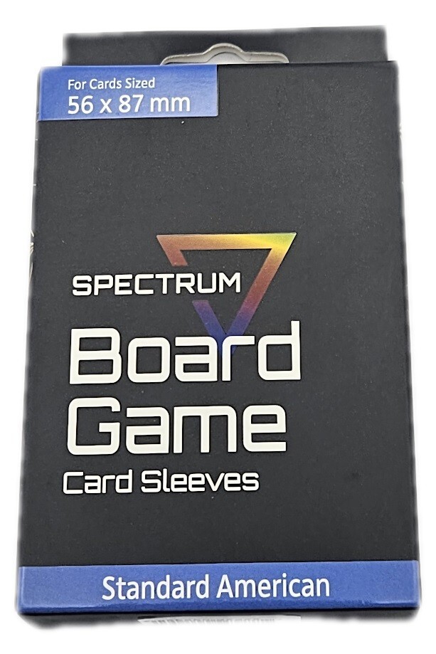 50 Pack) BCW Spectrum Standard American 56x87mm Board Game Card Sleeves  Clear