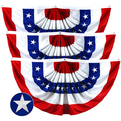 Fan Flag 3x6FT 3-Pack Embroidered Polyester By G128