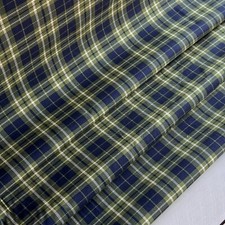 Tartan Green Plaid Cotton Fabric - Sold by the Yard