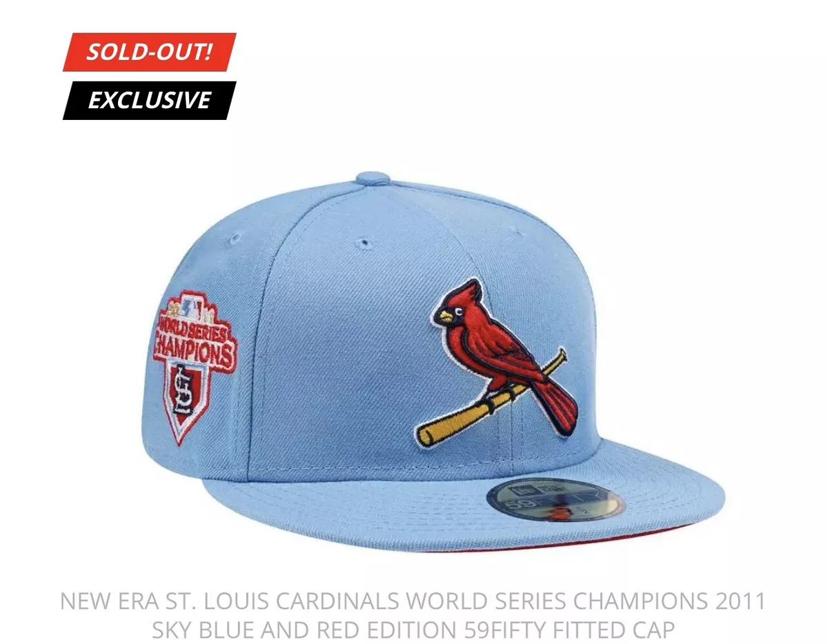 Exclusive New Era St. Louis Cardinals Alternate Hat - 2T Light Blue, Red