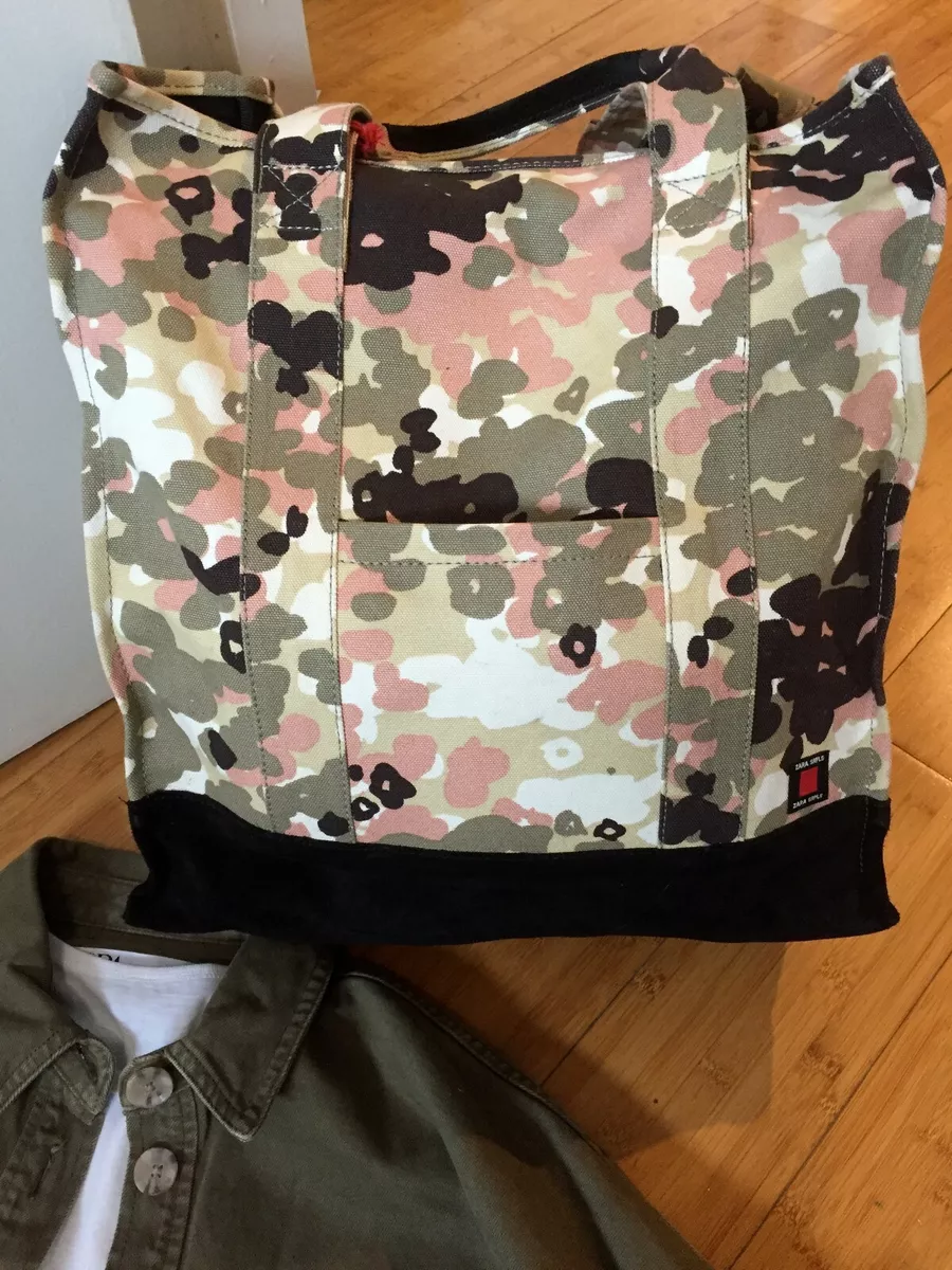ZARA SRPLS 119 Pink Khaki White Black Canvas Suede