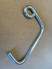 Narrowboat Mooring hook with eye, Armco piling galvanised steel Cruiser Barge