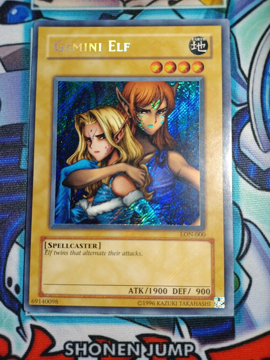 Yu-Gi-Oh! Gemini Elf LON-000 Secret Rare Unlimited NM Yu-Gi-Oh! Gemini Elf LON-000 Secret Rare Unlimited NM