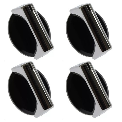 4 manopole comando piano cottura forno Baumatic nero e argento quadrante interruttore capsula WM10 - Foto 5 di 24