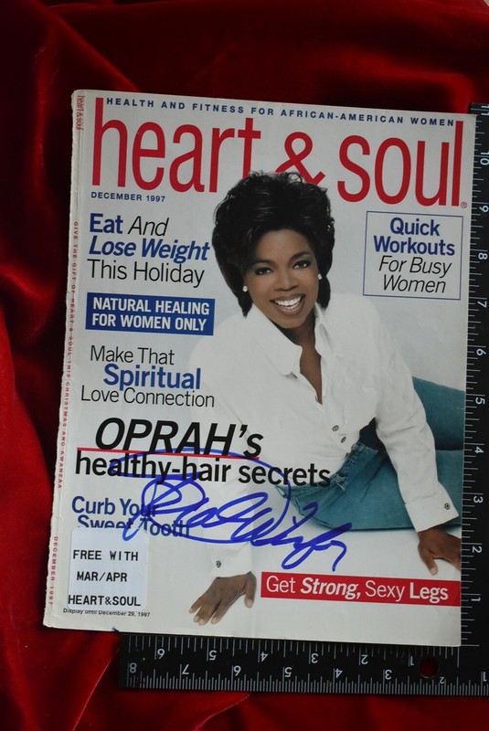OPRAH WINFREY heart & soul IN PERSON signed autograph photo Magazine cover