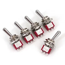 5Pcs SH T8013-Z1 Large Long Handle 3Pin ON-ON 2-Position SPDT Mini Toggle Switch