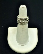 STERLING SILVER WIDE KNOT DESIGN RING 5.5 FMQ958