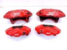 2008-2017 Subaru Wrx Sti Front Rear Brembo Brake Caliper Set Red Oem