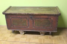 Truhe Aussteuertruhe Hochzeitstruhe Bauerntruhe von 1831 mit Bauernmalerei #2611