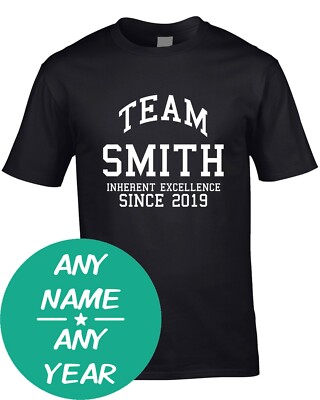 Team Nachname Herren T-Shirt Clan alle beliebig Geschenk Name Familie Geburtstag individuell Jahr
