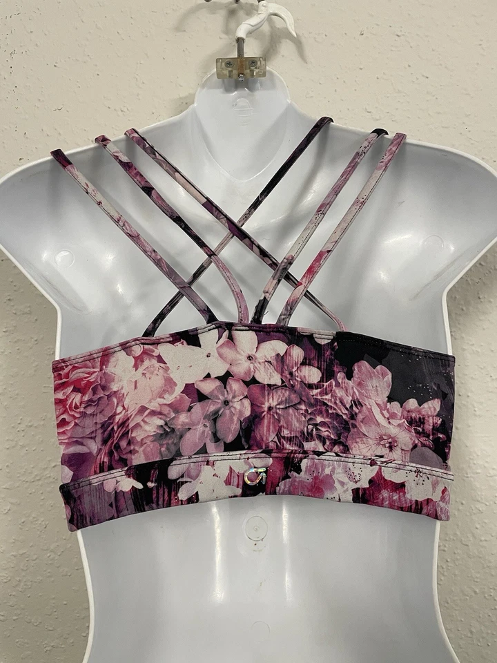 Sutiã esportivo feminino Gap Fit roxo pulôver de impacto multi pequeno sem fio não~acolchoado - Imagem 4 de 4