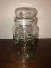 Vintage 1981 Planter's Peanuts Glass Jar/Canister - 75th Anniversary