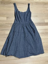 Marc By Marc Jacobs Chambray Polka Dot Fit & Flare A-Line Dress 0