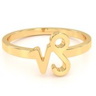 Capricorn Zodiac Sign Ring In Solid 14k White Gold — photo 9