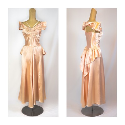 1940s satin dress