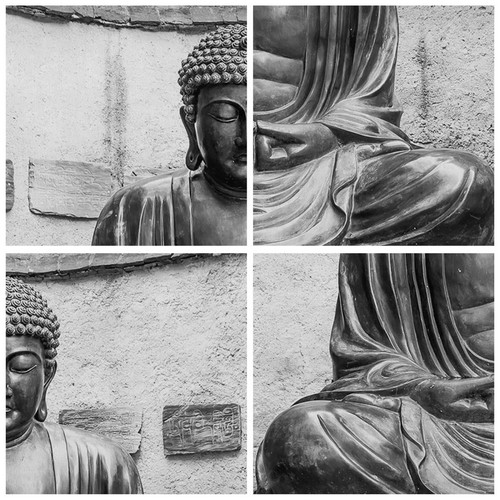 Cuadro Sobre Lienzo 90x30cm Cuadros Pared Japonés Buda Estatua Wall Art Prints - Imagen 7 de 10