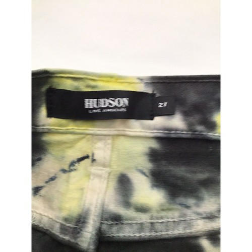 Hudson Womens Black Yellow High Rise Tie Dye Skinny Jeans Size 27 - Picture 3 of 7