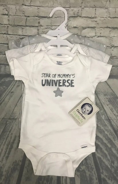 gerber organic onesies 3 pack