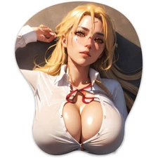 3D Mousepad Oppai Mouse pad with Wrist Rest Pain Relief Anime Manga pad Shizuka
