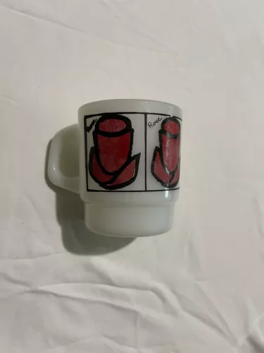Anchor Hocking Fire King Mug “Rose”