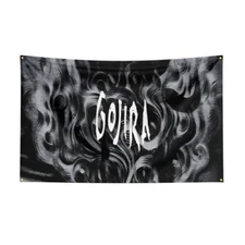 Gojira Godzilla Heavy Metal Band Flag Banner Wall Art Tapestry + Brass Grommets