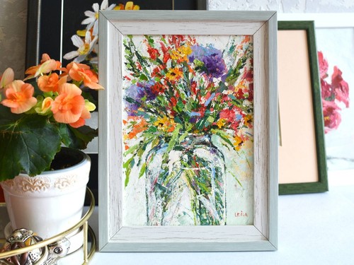 Meadow Flowers Original Oil Painting Impasto 8'x6' Modern art Wildflowers - Picture 7 of 8