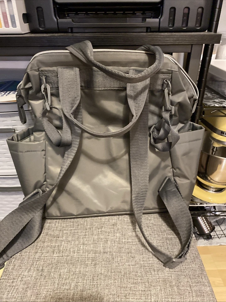 Skip Hop Mainframe Wide Open Diaper Backpack Gray - Image 4 of 4