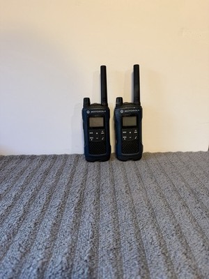 Lot Of 2 Motorola Talkabout T460 Portable Handheld Walkie Talkies Pair Blue